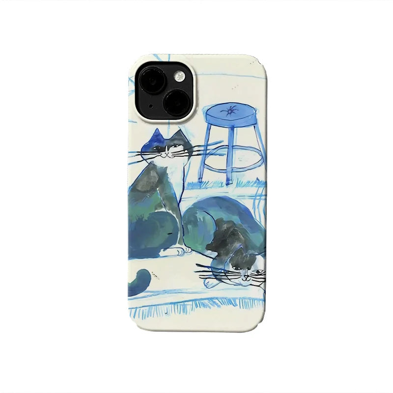 Abstract Cat Minimalist IPhone Phone Case